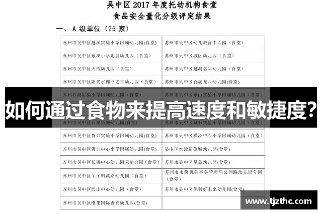 如何通过食物来提高速度和敏捷度？