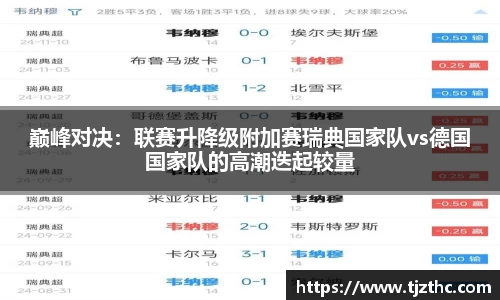 巅峰对决：联赛升降级附加赛瑞典国家队vs德国国家队的高潮迭起较量